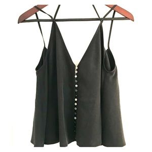 Free People LIKE NEW Black Cropped Blouse